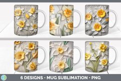 3D Flowers Mug Huge Sublimation Mega Bundle PNG Designs Product Image 7