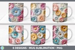 3D Flowers Mug Huge Sublimation Mega Bundle PNG Designs Product Image 8