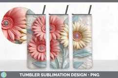 3D Gerbera Daisy Flowers Tumbler | 3D Tumbler Wrap Product Image 7