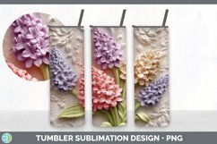 3D Hyacinth Flowers Tumbler | 3D Tumbler Wrap Product Image 3