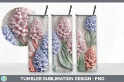 3D Hyacinth Flowers Tumbler | 3D Tumbler Wrap Product Image 4