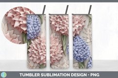 3D Hyacinth Flowers Tumbler | 3D Tumbler Wrap Product Image 6