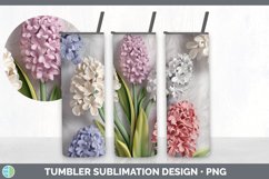 3D Hyacinth Flowers Tumbler | 3D Tumbler Wrap Product Image 7
