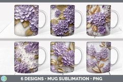 3D Flowers Mug Huge Sublimation Mega Bundle PNG Designs Product Image 13
