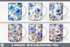 3D Flowers Mug Huge Sublimation Mega Bundle PNG Designs Product Image 15