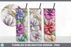 3D Petunia Flowers Tumbler | 3D Tumbler Wrap Product Image 4