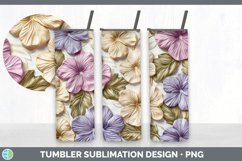 3D Petunia Flowers Tumbler | 3D Tumbler Wrap Product Image 6