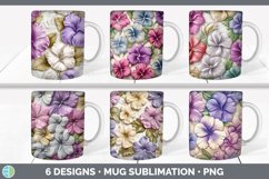 3D Flowers Mug Huge Sublimation Mega Bundle PNG Designs Product Image 17