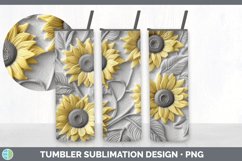 3D Sunflower Flowers Tumbler | 3D Tumbler Wrap Product Image 4
