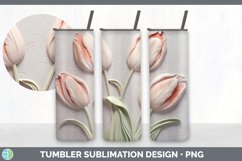 3D Tulip Flowers Tumbler | 3D Tumbler Wrap Product Image 6