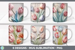 3D Flowers Mug Huge Sublimation Mega Bundle PNG Designs Product Image 21