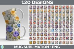 3D Flowers Mug Huge Sublimation Mega Bundle PNG Designs Product Image 1