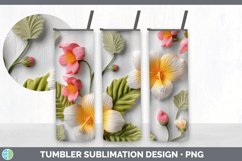 3D Abutilon Flowers Tumbler | Sublimation 20 oz Skinny Tumbl Product Image 5
