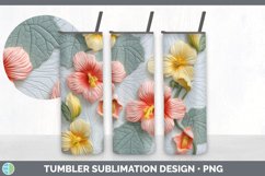3D Abutilon Flowers Tumbler | Sublimation 20 oz Skinny Tumbl Product Image 6