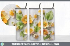 3D Abutilon Flowers Tumbler | Sublimation 20 oz Skinny Tumbl Product Image 7