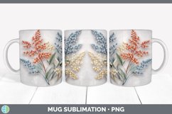 3D Acacia Flowers Mug Wrap | Sublimation Coffee Cup Designs Product Image 5
