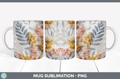 3D Acacia Flowers Mug Wrap | Sublimation Coffee Cup Designs Product Image 6