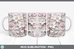 3D Apple Blossom Flowers Mug Wrap | Sublimation Coffee Cup D Product Image 4