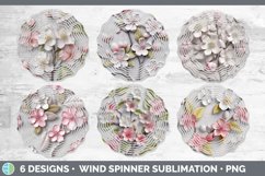 3D Apple Blossom Flowers Wind Spinner | Sublimation Spinner Product Image 2
