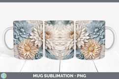 3D Aster Flowers Mug Wrap | Sublimation Coffee Cup Designs B Product Image 4