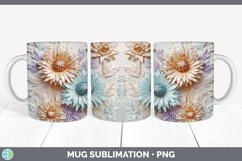 3D Aster Flowers Mug Wrap | Sublimation Coffee Cup Designs B Product Image 5