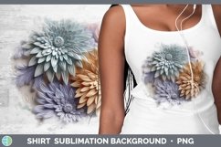3D Flowers Aster Shirt Sublimation Sublimation Background De Product Image 1