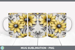 3D Black-eyed Susan Flowers Mug Wrap | Sublimation Coffee Cu Product Image 2