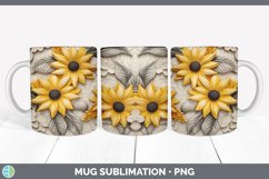 3D Black-eyed Susan Flowers Mug Wrap | Sublimation Coffee Cu Product Image 3