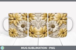 3D Black-eyed Susan Flowers Mug Wrap | Sublimation Coffee Cu Product Image 7