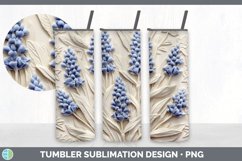 3D Bluebonnet Flowers Tumbler | Sublimation 20 oz Skinny Tum Product Image 5