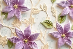 3D Flowers Clematis Air Freshener Sublimation Car Freshener Product Image 2