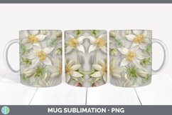 3D Columbine Flowers Mug Wrap | Sublimation Coffee Cup Desig Product Image 3
