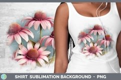 3D Flowers Coneflower Shirt Sublimation Sublimation Backgrou Product Image 1