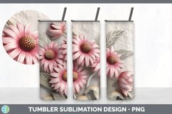 3D Coneflower Flowers Tumbler | Sublimation 20 oz Skinny Tum Product Image 7
