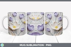 3D Crocus Flowers Mug Wrap | Sublimation Coffee Cup Designs Product Image 4