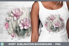 3D Flowers Cyclamen Shirt Sublimation Sublimation Background Product Image 1