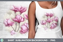 3D Flowers Cyclamen Shirt Sublimation Sublimation Background Product Image 1