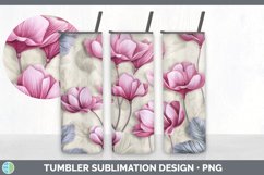 3D Cyclamen Flowers Tumbler | Sublimation 20 oz Skinny Tumbl Product Image 7