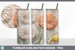 3D Dandelion Flowers Tumbler | Sublimation 20 oz Skinny Tumb Product Image 2