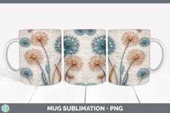 3D Dandelion Flowers Mug Wrap | Sublimation Coffee Cup Desig Product Image 5