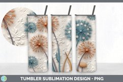 3D Dandelion Flowers Tumbler | Sublimation 20 oz Skinny Tumb Product Image 4