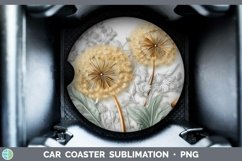 3D Flowers Dandelion Car Coaster Sublimation Coaster Designs Product Image 1