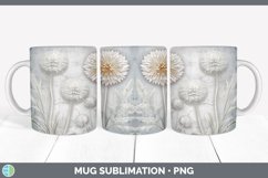 3D Dandelion Flowers Mug Wrap | Sublimation Coffee Cup Desig Product Image 7