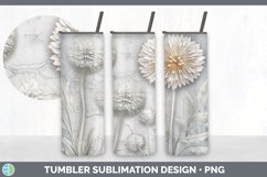 3D Dandelion Flowers Tumbler | Sublimation 20 oz Skinny Tumb Product Image 6