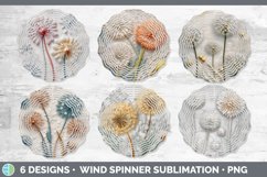 3D Dandelion Flowers Wind Spinner | Sublimation Spinner Desi Product Image 2