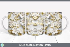 3D Jasmine Flowers Mug Wrap | Sublimation Coffee Cup Designs Product Image 4