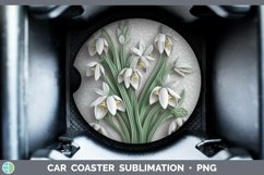 Gorgeous3D Flowers Car Coaster design.