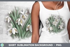 3D Flowers Snowdrop Shirt Sublimation Sublimation Background Product Image 1