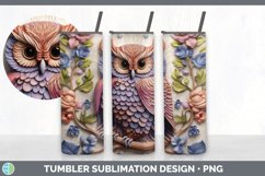 3D Owl Bird Tumbler | Sublimation 20 oz Skinny Tumbler Desig Product Image 6