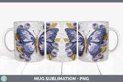 3D Butterflies Mug Wrap | Sublimation Coffee Cup Designs Bun Product Image 6